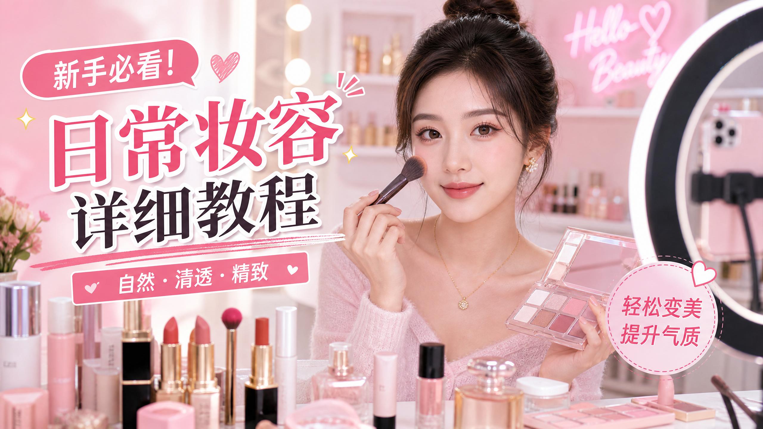 小马拉大车美妆视频教程-日常妆容